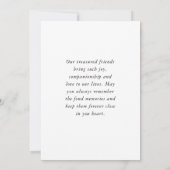 自分の犬写真画像悔やみや弔慰カード 招待状 (裏面)