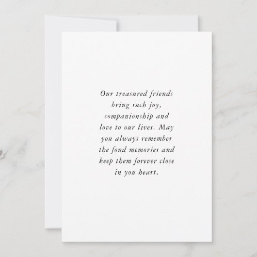 自分の犬写真画像悔やみや弔慰カード 招待状 (裏面)