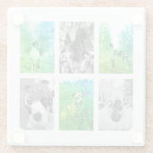 自分の犬笑わされる写真を作成🐶🍹 ガラスコースター (裏面)