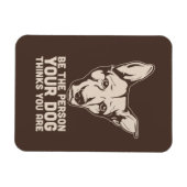 自分の犬考えだ マグネット (横)