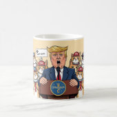 自分の猫のために立つ コーヒーマグカップ (中央)