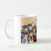 自分の猫のために立つ コーヒーマグカップ (左)