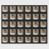 自分の猫の写真をパーソナライズされた作成する ラッピングペーパー (フラット)