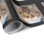 自分の猫の写真をパーソナライズされた作成する ラッピングペーパー (ロールコーナー)