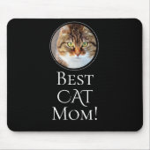 自分の猫の最高の母の写真をパーソナライズされた作成 マウスパッド (正面)