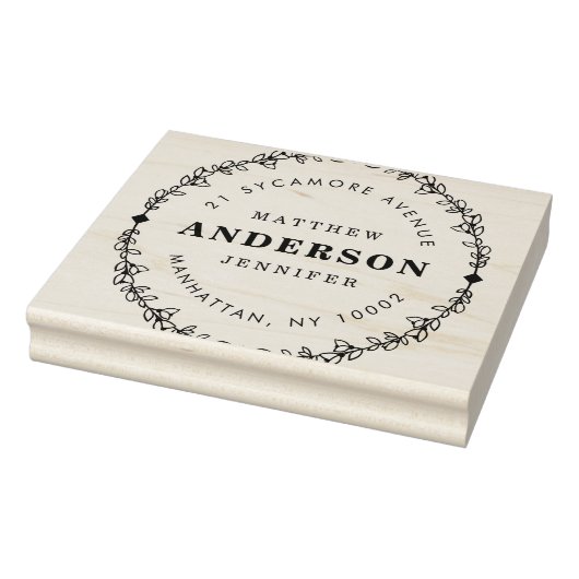 自分の獲得した素朴差出人住所の作成 ラバースタンプ (スタンプ)