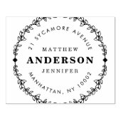 自分の獲得した素朴差出人住所の作成 ラバースタンプ (インプリント)