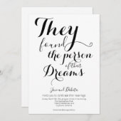 自分の理想の人と LGBTQ+ のノンバイナリー ウェディング 招待状 (正面/裏面)