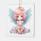 自分の甘いクリスマスエンジェルを作成 セラミックオーナメント (左)