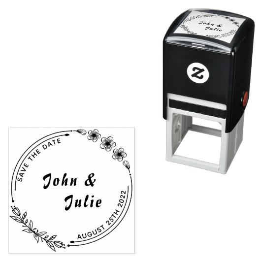 自分の甘いスタンプ結婚式を作成する日付を保存 セルフインキングスタンプ (インサイチュ)