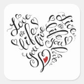 自分の生きる人生を愛する スクエアシール (正面)