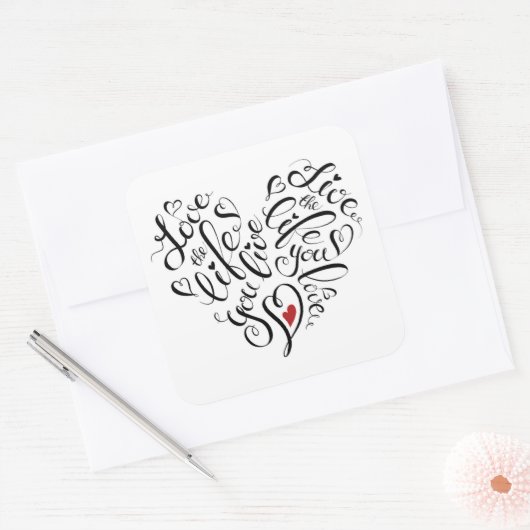 自分の生きる人生を愛する スクエアシール (封筒)