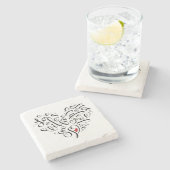 自分の生きる人生を愛する ストーンコースター (横)