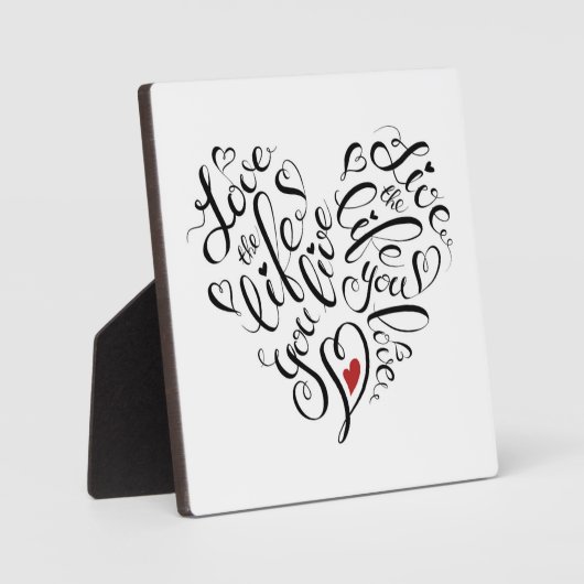 自分の生きる人生を愛する フォトプラーク (正面)