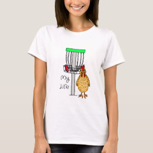 自分の生活 Backyardチキンとディスク Tシャツ