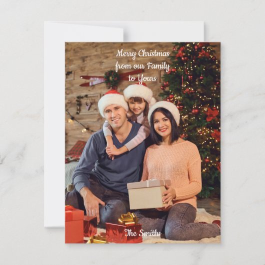 自分の画像クリスマスカードの追加 シーズンカード (正面)