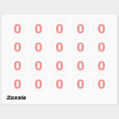 自分の番号は0 ラウンドシール (シート)