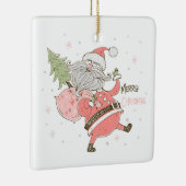 自分の白いサンタクロース間抜けを作成する セラミックオーナメント (右)