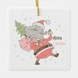 自分の白いサンタクロース間抜けを作成する セラミックオーナメント
