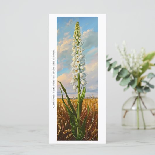 自分の白いヒヤシントフィールドブックマークカードを作成する (スタンド正面)