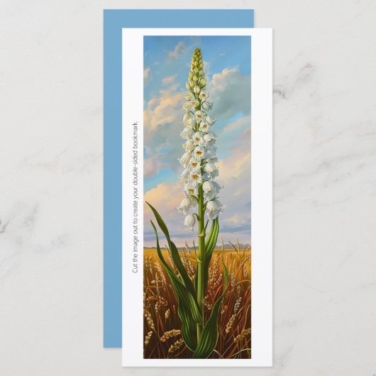 自分の白いヒヤシントフィールドブックマークカードを作成する (正面/裏面)