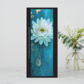 自分の白い花の色彩の鮮やかしおりカードを作成する (スタンド正面)