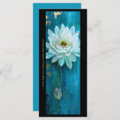 自分の白い花の色彩の鮮やかしおりカードを作成する (正面/裏面)