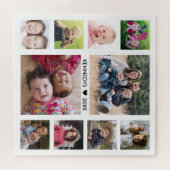 自分の白い10枚のコラージュの家族の名前を作成する ジグソーパズル (横)