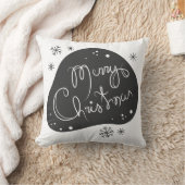 自分の白黒のメリークリスマスを作成 クッション (ブランケット)