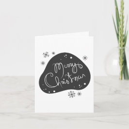 自分の白黒のメリークリスマスを作成 シーズンカード