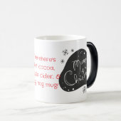 自分の白黒のメリークリスマスを作成 モーフィングマグカップ (正面右)