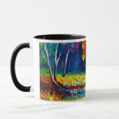 自分の真の価値を実現するための冷たいマントラマグ マグカップ (左)