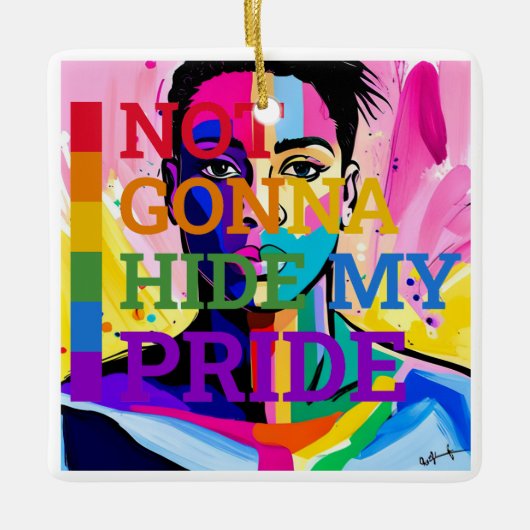 自分の真正性を受け入れるオーナメント セラミックオーナメント (正面)