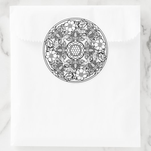 自分の着色ブックのデザイン動物の動物 ラウンドシール (バッグ)