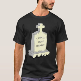 自分の研究で墓石の墓石を開いた Tシャツ