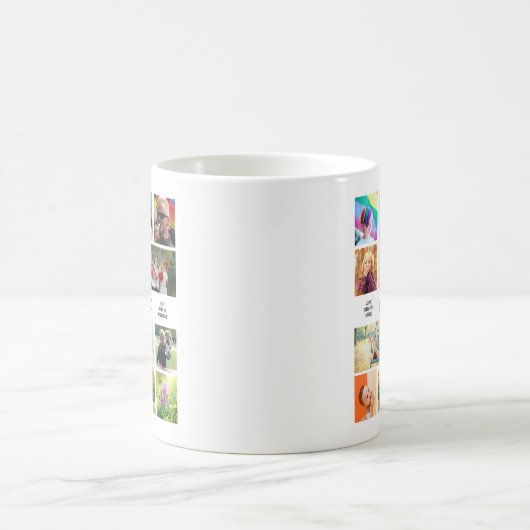 自分の祖父母のフォトコラージュを作成する コーヒーマグカップ (中央)