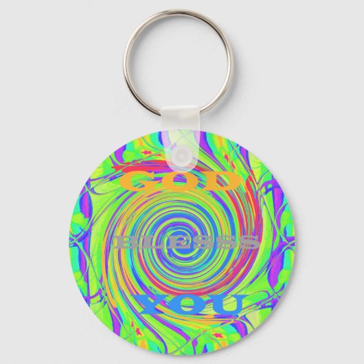 自分の神を創造する祝福感動的文字 キーホルダー (正面)