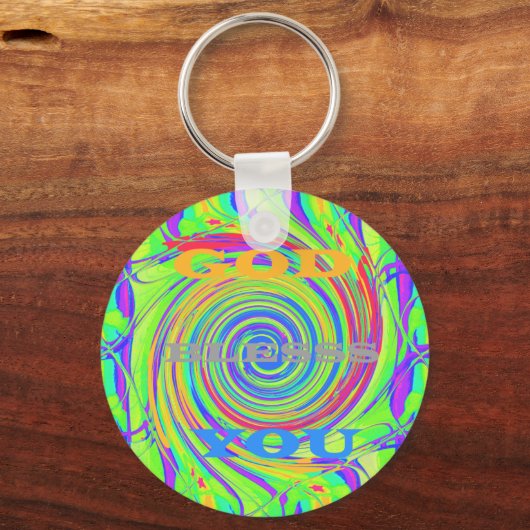 自分の神を創造する祝福感動的文字 キーホルダー (正面)