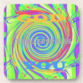 自分の神を創造する祝福感動的文字 コースター (正面)