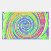 自分の神を創造する祝福感動的文字 長方形シール (正面)