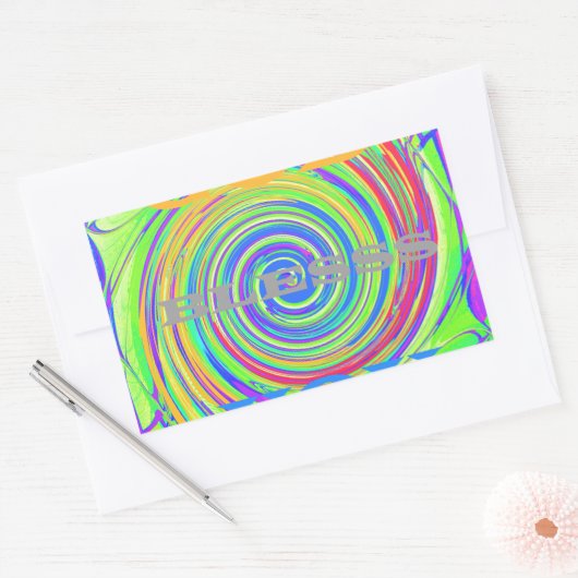 自分の神を創造する祝福感動的文字 長方形シール (封筒)