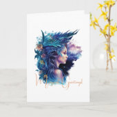 自分の神秘的なアミプライトニンフを作成する カード (黄色い花)