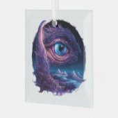 自分の神秘的なドラゴンの目を作る ガラスオーナメント (正面左)