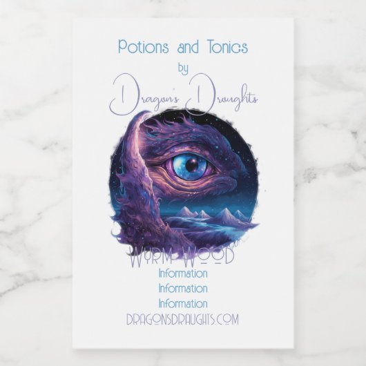 自分の神秘的なドラゴンの目を作る フードラベル (シングルラベル)