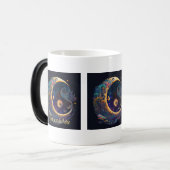 自分の神秘的な人魚の月を作成 モーフィングマグカップ (正面左)