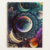 自分の神秘的な曇りの月を作る プランナー手帳 (正面)