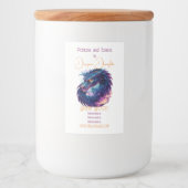 自分の神秘的な紫の龍を作成 フードラベル (正面)