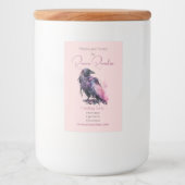 自分の神秘的な黒いカラスの薬屋を作る フードラベル (正面)