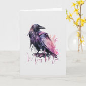 自分の神秘的な黒いレイヴンを作る カード (黄色い花)