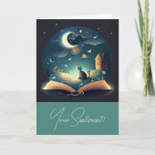 自分の神秘的な黒猫とグリモワールを創り出す シーズンカード (正面)